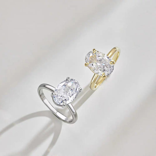 Zircon Oval Women's Light Ring Luxury