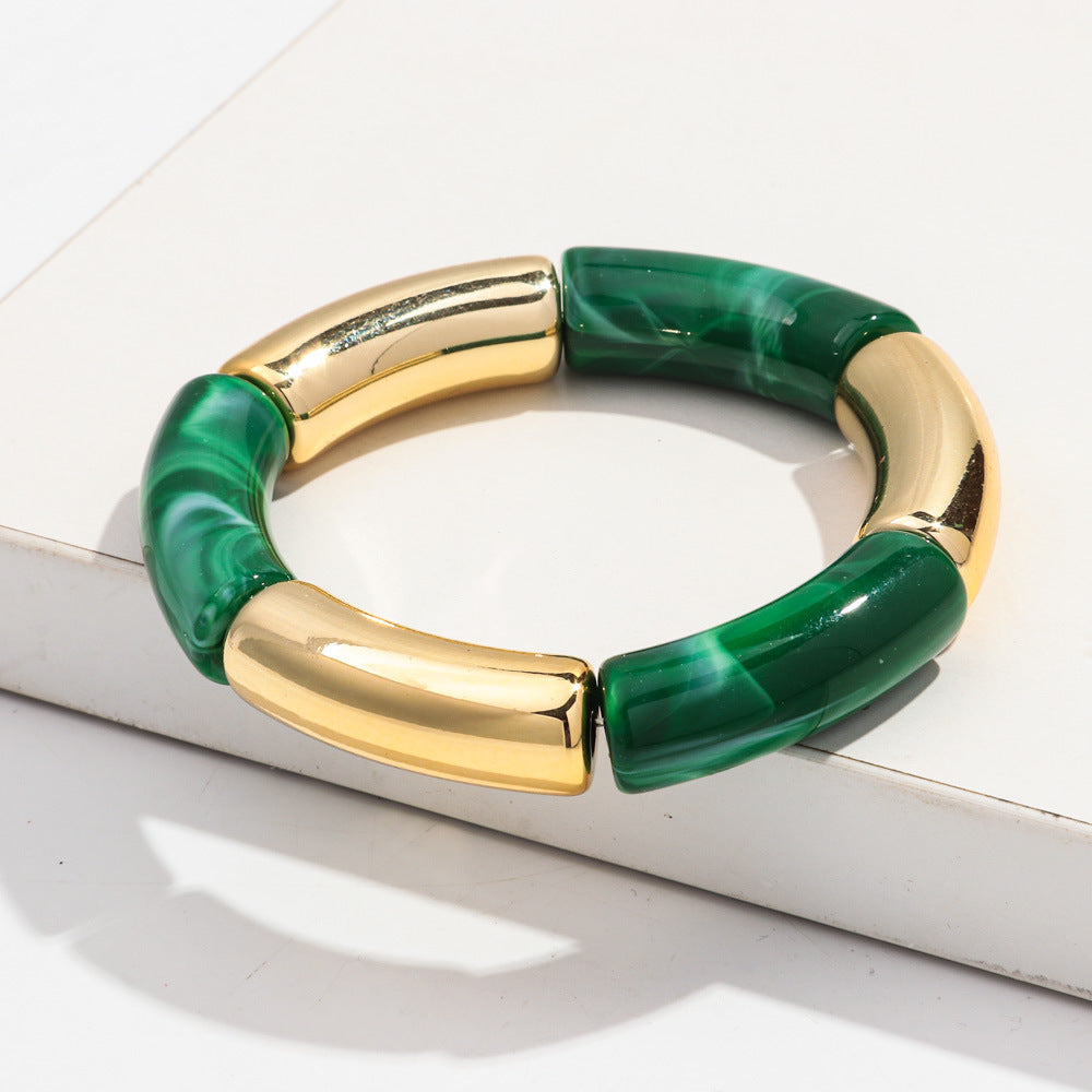 Fashion Bracelet Acrylic Gold Powder Plus Gold Ladies