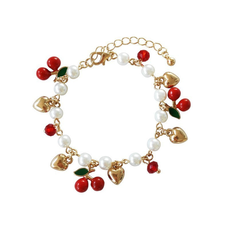 Cherry Love Temperament Pearl Fashion Bracelet