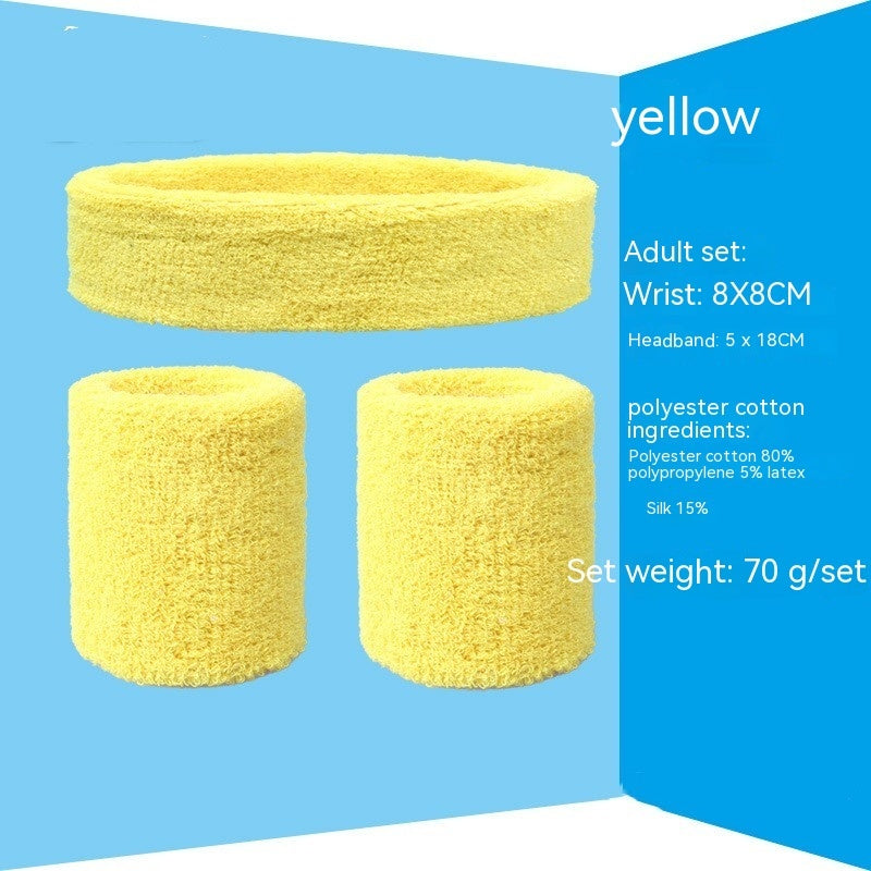 Sports Sweat-absorbent Wristband Headband Hairband Suit