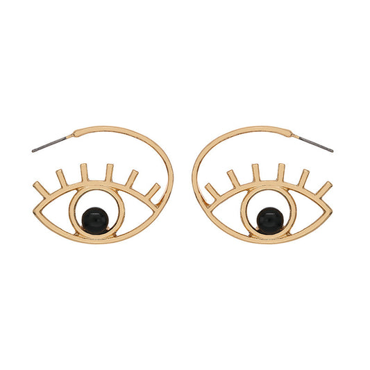 Simple Pearl Stud Earring Demon Eye Eye Earring