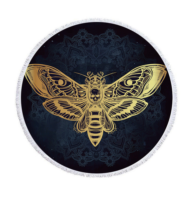 New round beach towel