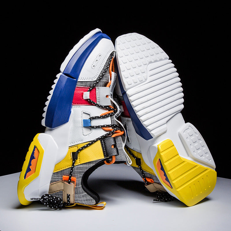 Retro fashion sports casual shoes men's stitching