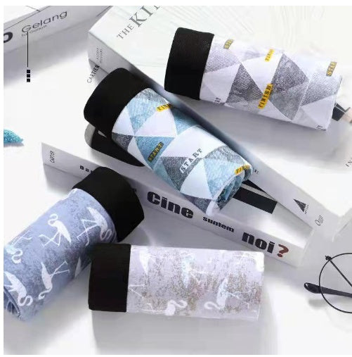Non-marking ice silk modal men's boxer briefs 4 boxes