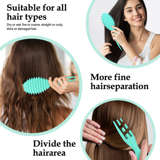 Curling Comb, Men's And Women's Curling Comb, Suitable For Styling And Shaping Long Hair, Wavy Hair With Damaged Hair Quality, Blue, Banned Platform Amazon