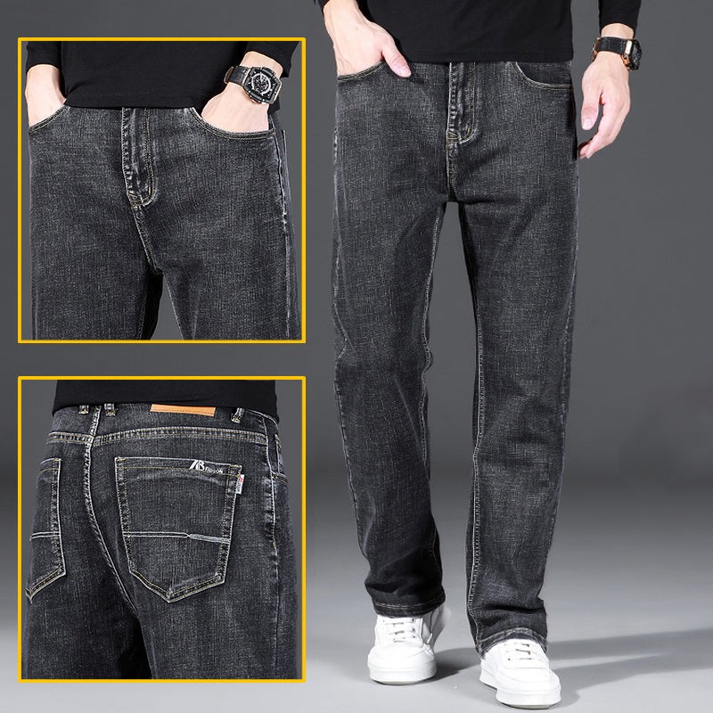 High Elastic Men's Straight Loose Spring And Autumn Jeans
