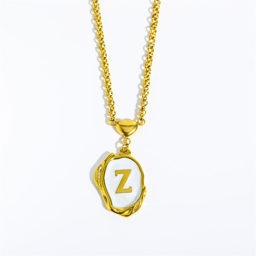 English Letters 26 Capital Initials Pendant Necklace