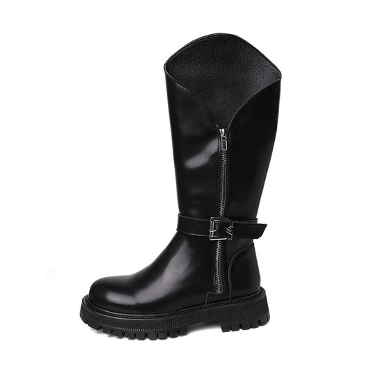 Fashion Ladies Thick-heel Non-slip High-top Knight Boots