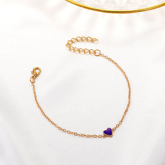 Niche Design Peach Heart Bracelet Valentine's Day Girlfriend Gift