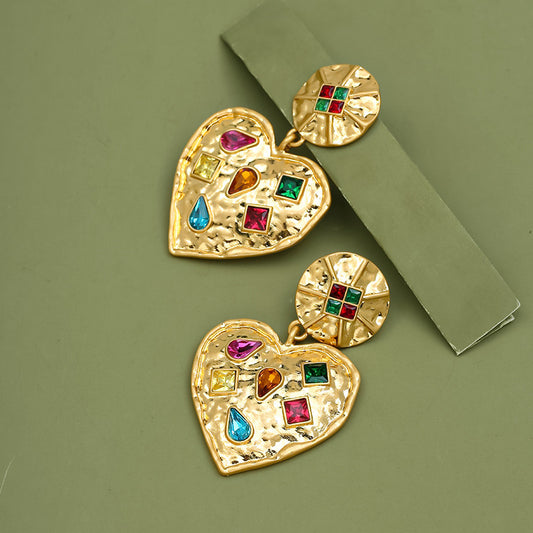 Light Luxury Eardrops Retro Stud Earrings Women