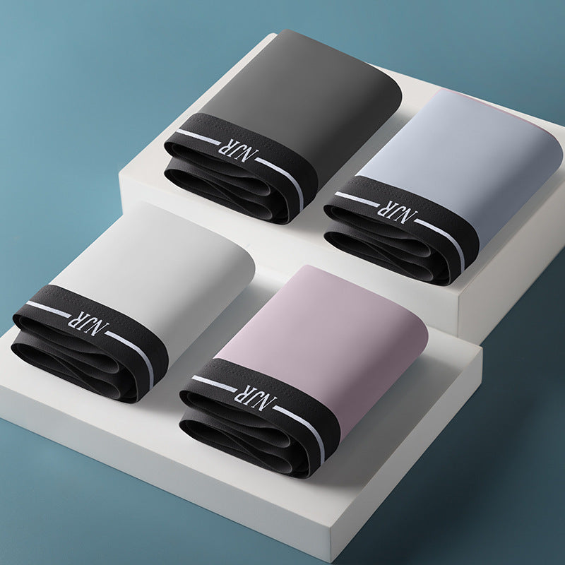 Ice Silk Men's Underwear Cotton Crotch Antibacterial Thin Breathable Loose