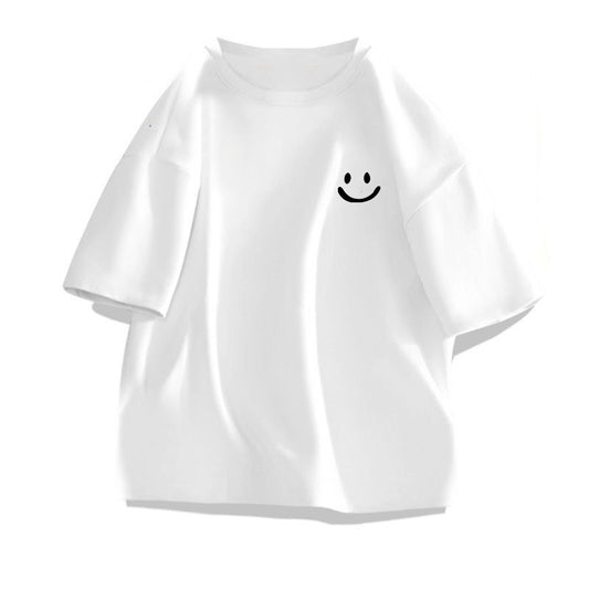 Cotton Short Sleeve T-shirt Men's Loose And Simple Printed Top