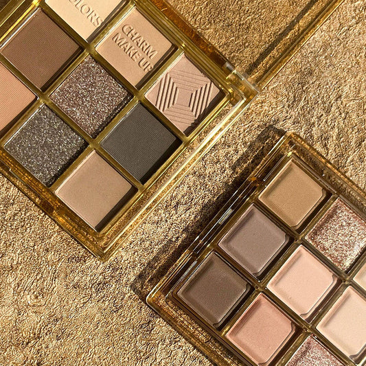 Nine Colors Eye Shadow Plate Pure Desire Oatmeal Milk Tea Color