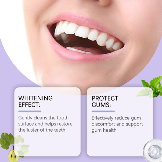 Purple Bright White Beauty Toothpowder Gentle Oral Cleaning