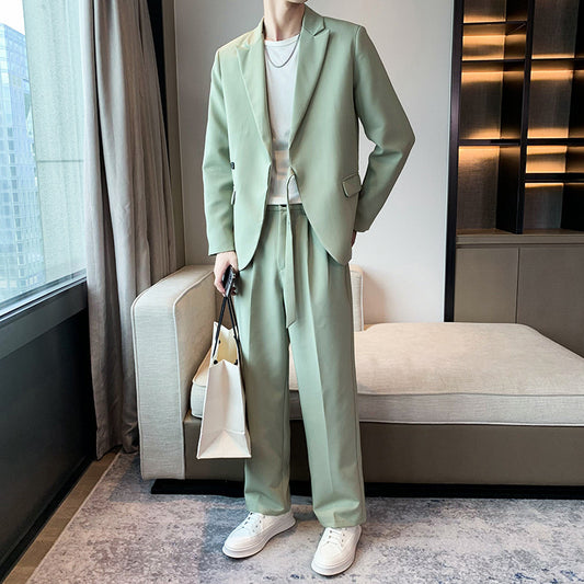 Suit Slim Fit Men's Suit Jacket Suit Pants Casual Fashion Trendy