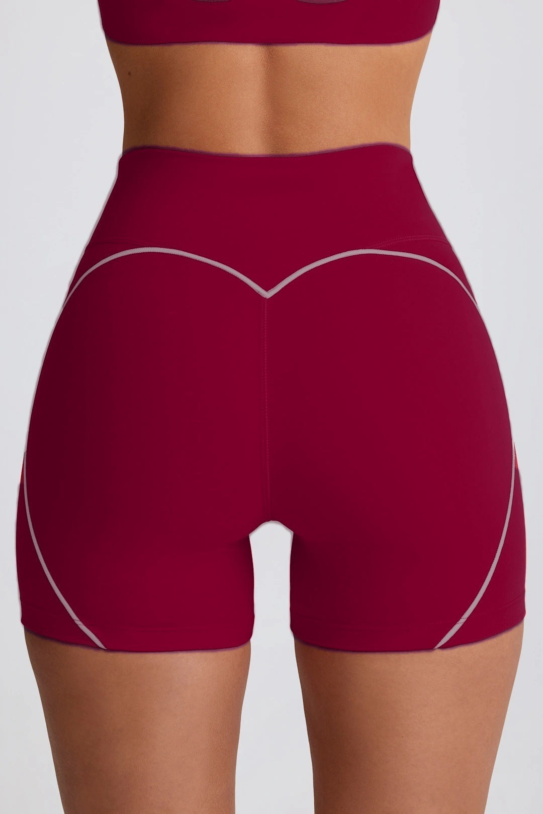 Peach Hip High Waist Running Training Shorts Hip Lifting Nude Feel