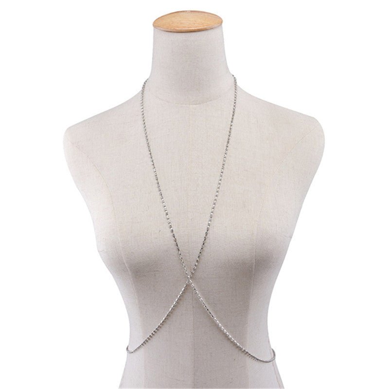 Women's Simple Fashion Rhinestone Breast Chain