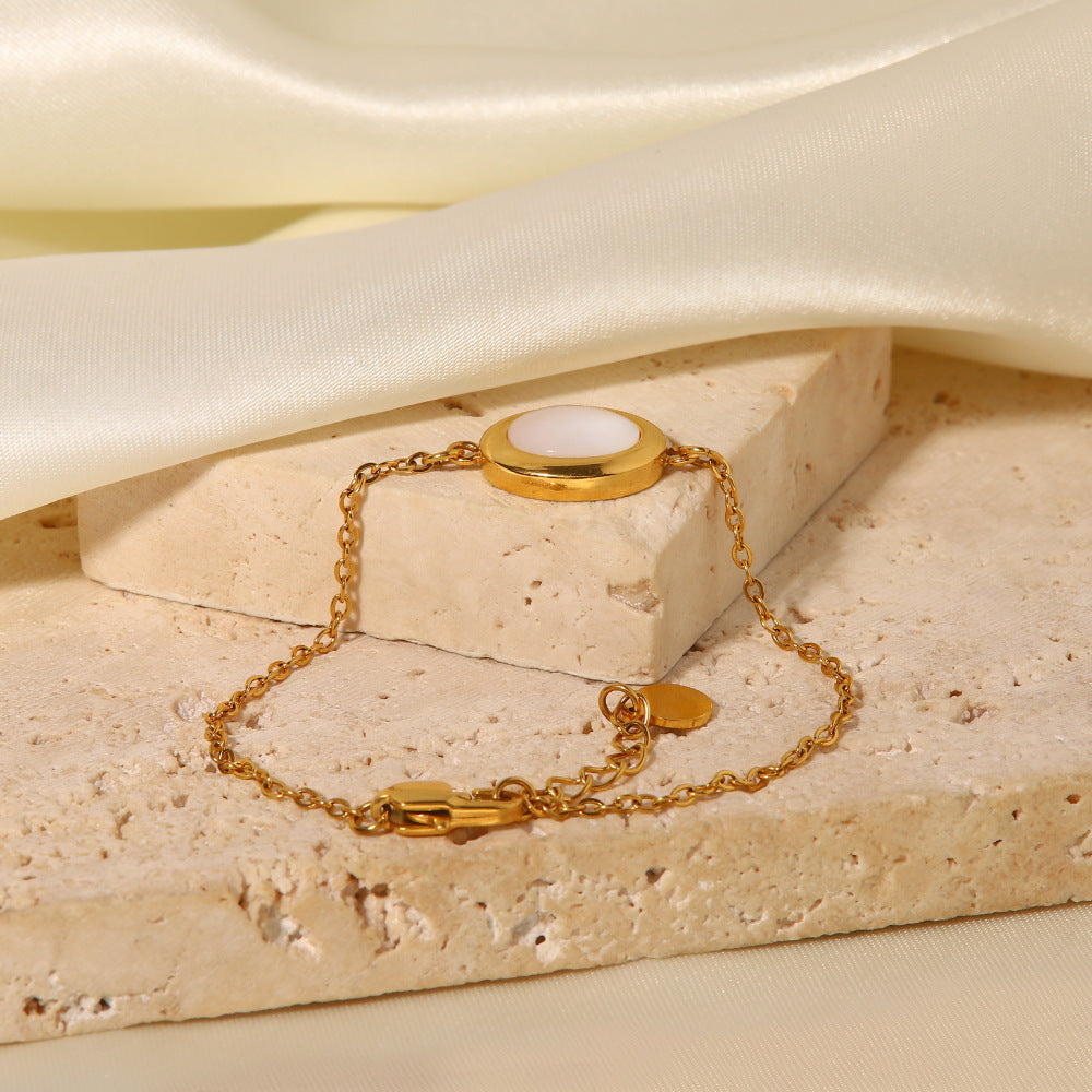 Light Luxury Oval Opal Bracelet Niche Design Women