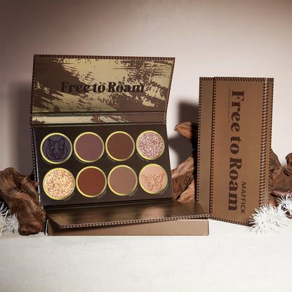 Makeup Free Roaming 8 Colors Eye Shadow Plate Matte