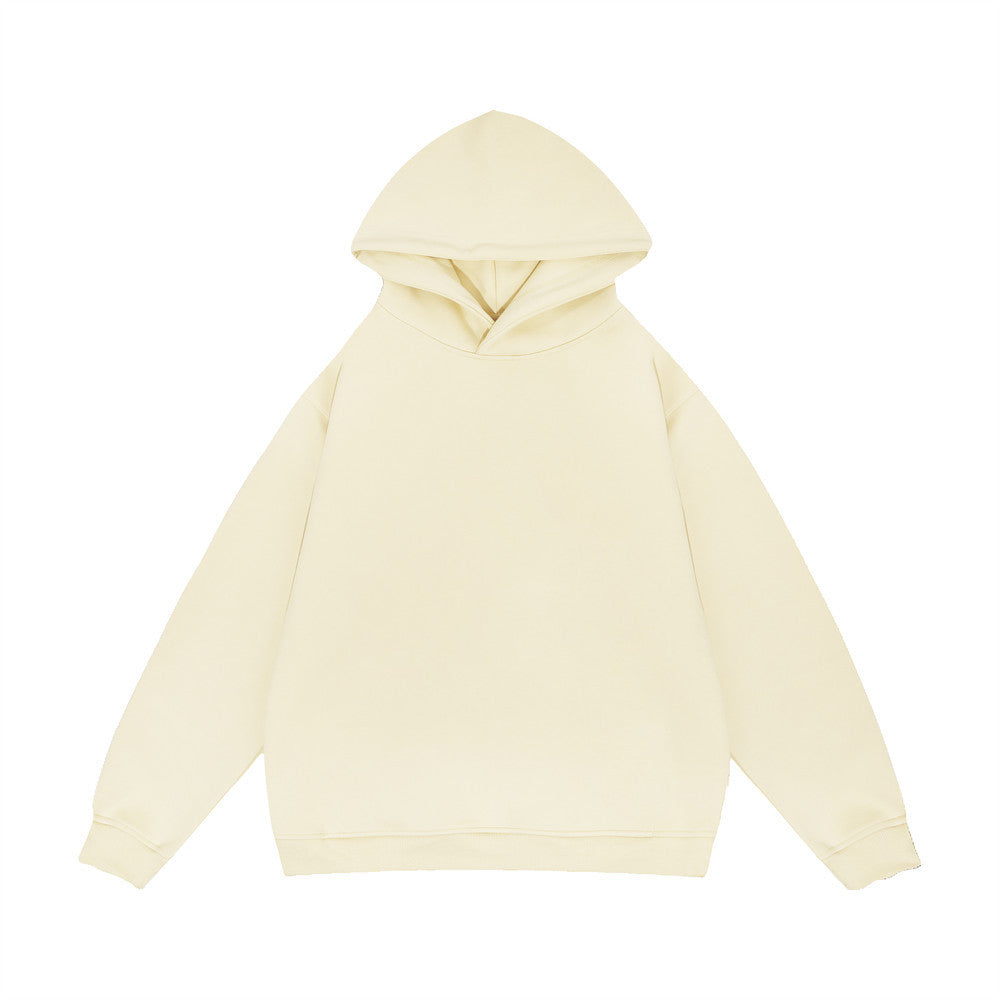 Loose All-matching Solid Color Sports Pullover Hooded Sweater Men