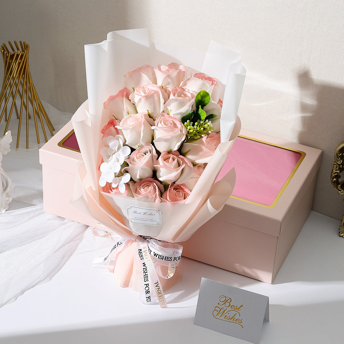 Cross-border Amazon 18 Rose Soap Bouquet Gift Box Valentine's Day Gift Fake Flower