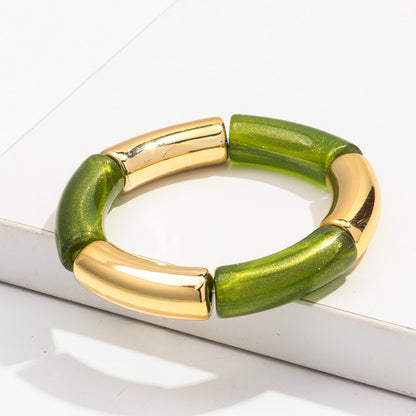 Fashion Bracelet Acrylic Gold Powder Plus Gold Ladies