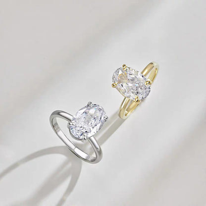 Zircon Oval Women's Light Ring Luxury