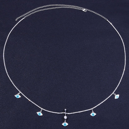 Human Piercing Devil's Eye Navel Chain
