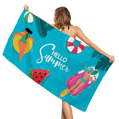 Creative Print Sunscreen Beach Towel Shawl
