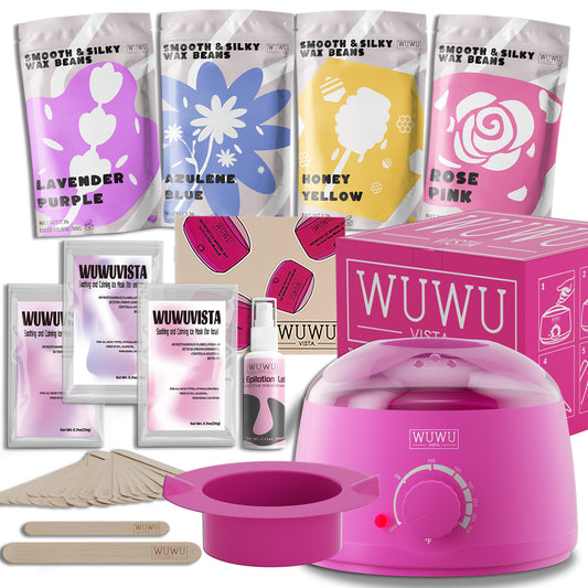 Waxing Gift Set 29pc Gold-Standard Hard Wax Kit With Wax Warmer & Beads For Full Body, Brazilian Hair Removal