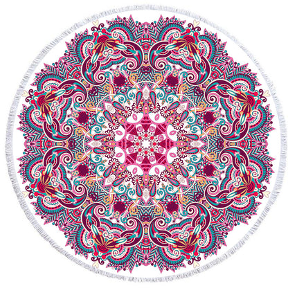 Round Printed Beach Towel Microfiber Plus Flow