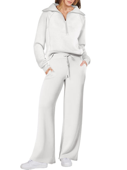 Loose Wide Leg Pants Sports Suit