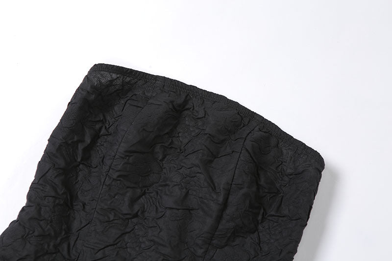 High Waist Slim Sexy Zipper Tube Top Halter Dress Women