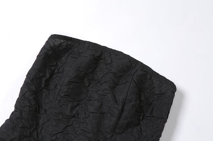 High Waist Slim Sexy Zipper Tube Top Halter Dress Women