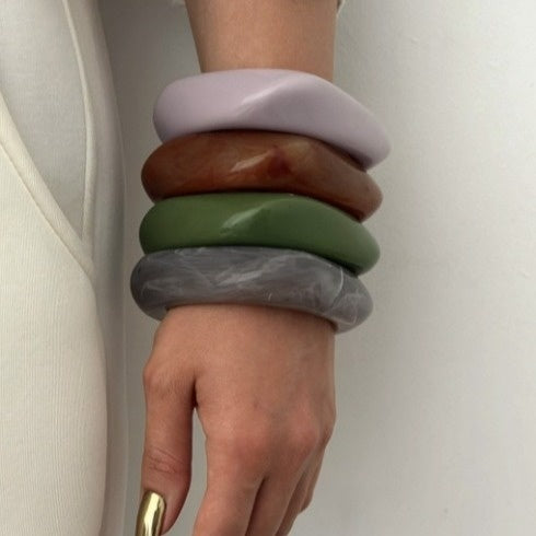 Acrylic Bracelet Exaggerated Ins Style Irregular Translucent