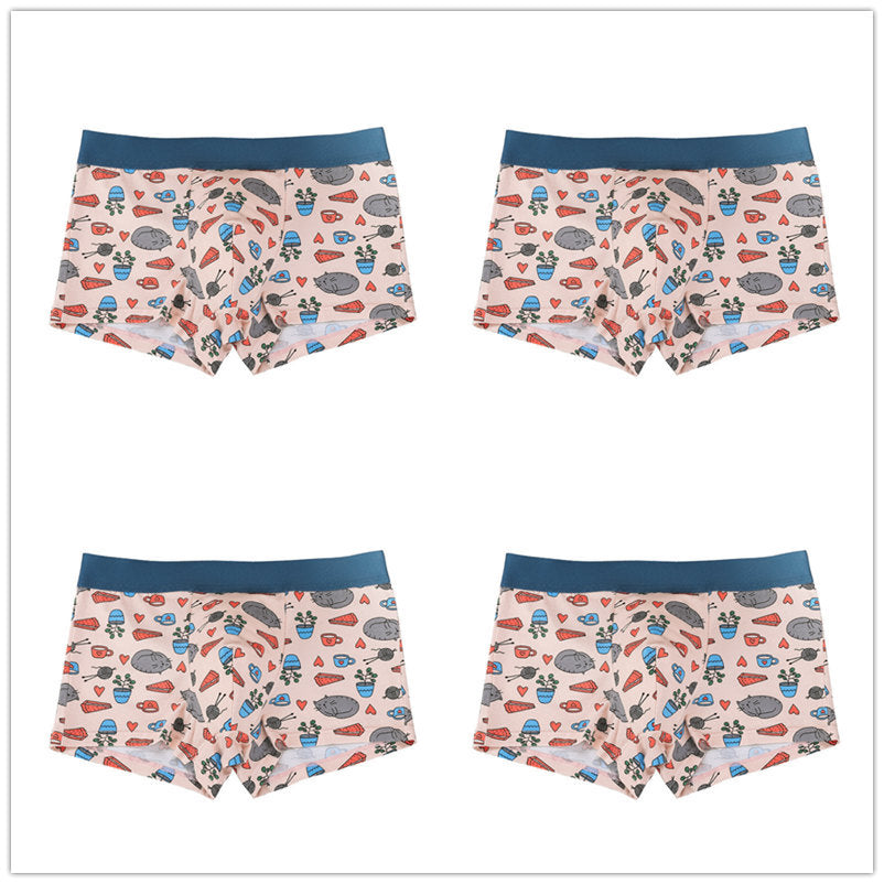 Men's boxer briefs breathable antibacterial four-corner men's pants