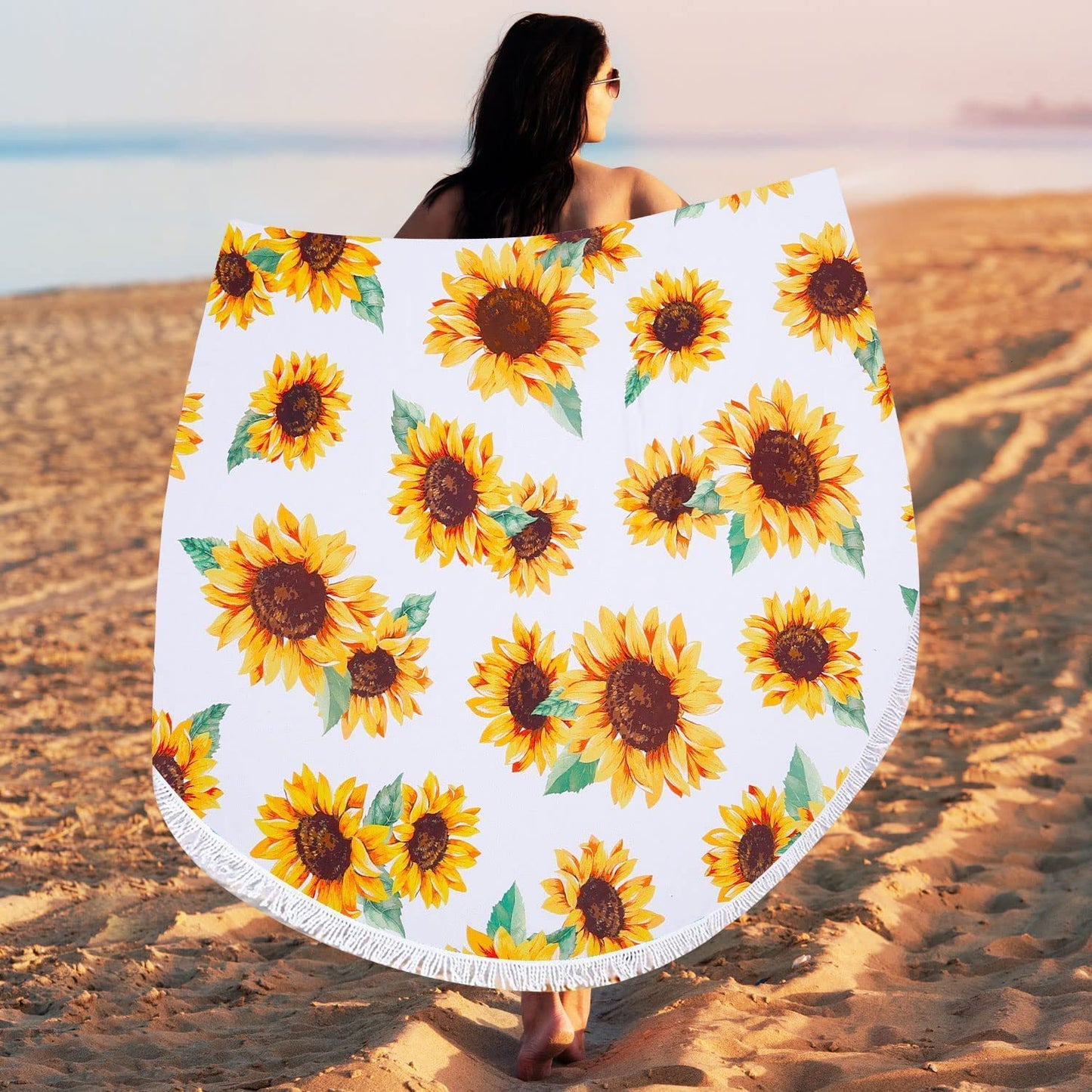 Microfiber Beach Quick-drying Tassel Printed Shawl