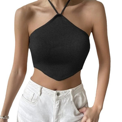 Fashion Lace-up Knitted Vest Top For Women