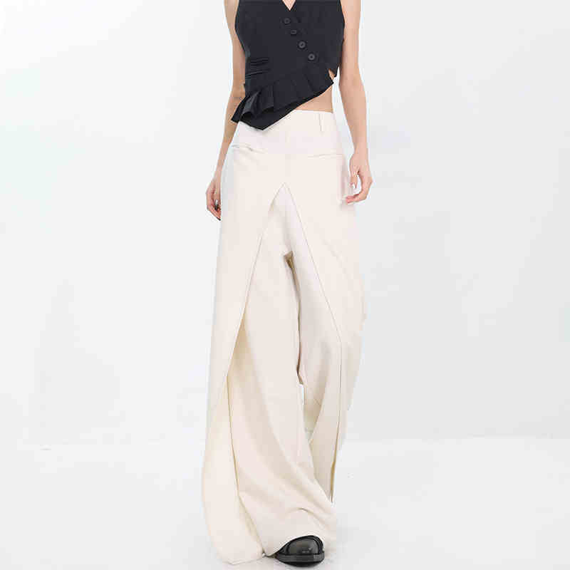 Black Straight Loose Casual Pants Women's Suit Pants