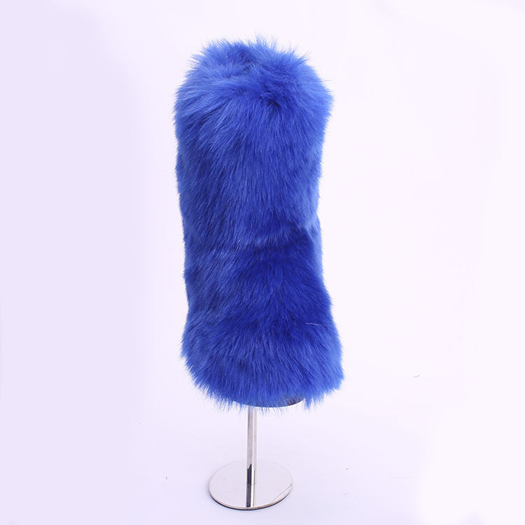 Ladies Outdoor Snow Boots Imitation Fox Hair Wool And Cotton Boot