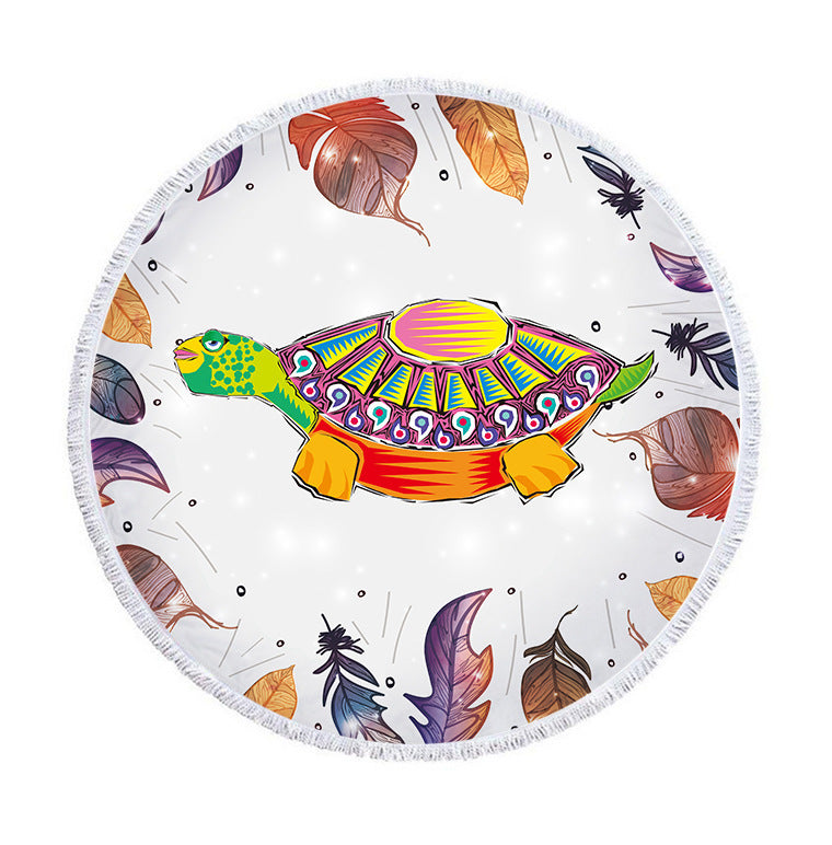 New round beach towel