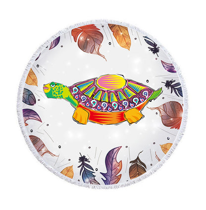 New round beach towel