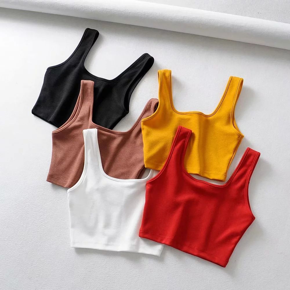 Solid color vest with shoulder straps