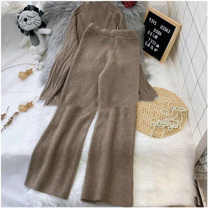 Sweater Two-piece Long Sleeve Temperament Commuter Knitting