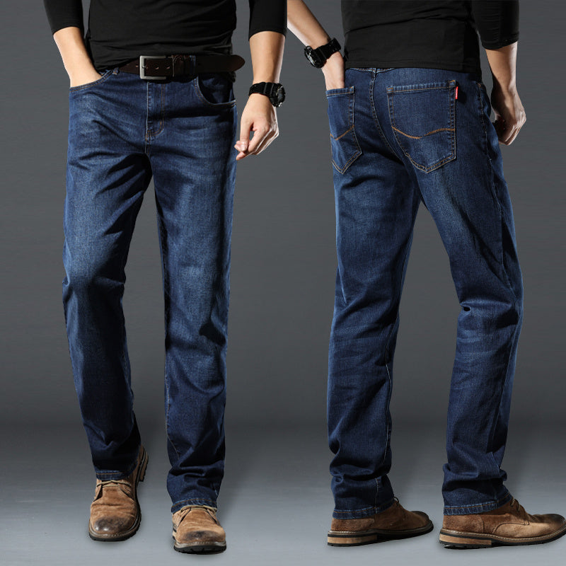 High Elastic Men's Straight Loose Spring And Autumn Jeans