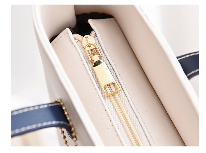 Popular Bag Hit Color Tote Bag Nordic Style Fashion Satchel Net Red Female Bag