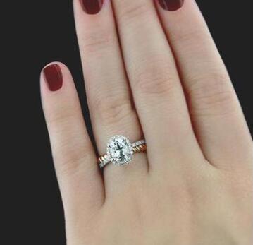 Hearts and Arrows Zircon Engagement Rings Europe and America Personality Colors Rings Ornaments