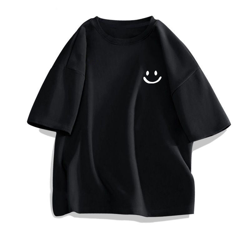 Cotton Short Sleeve T-shirt Men's Loose And Simple Printed Top