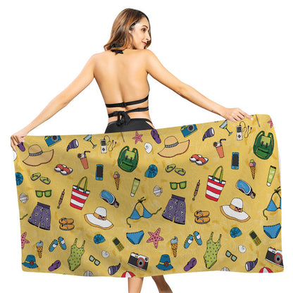 Creative Print Sunscreen Beach Towel Shawl