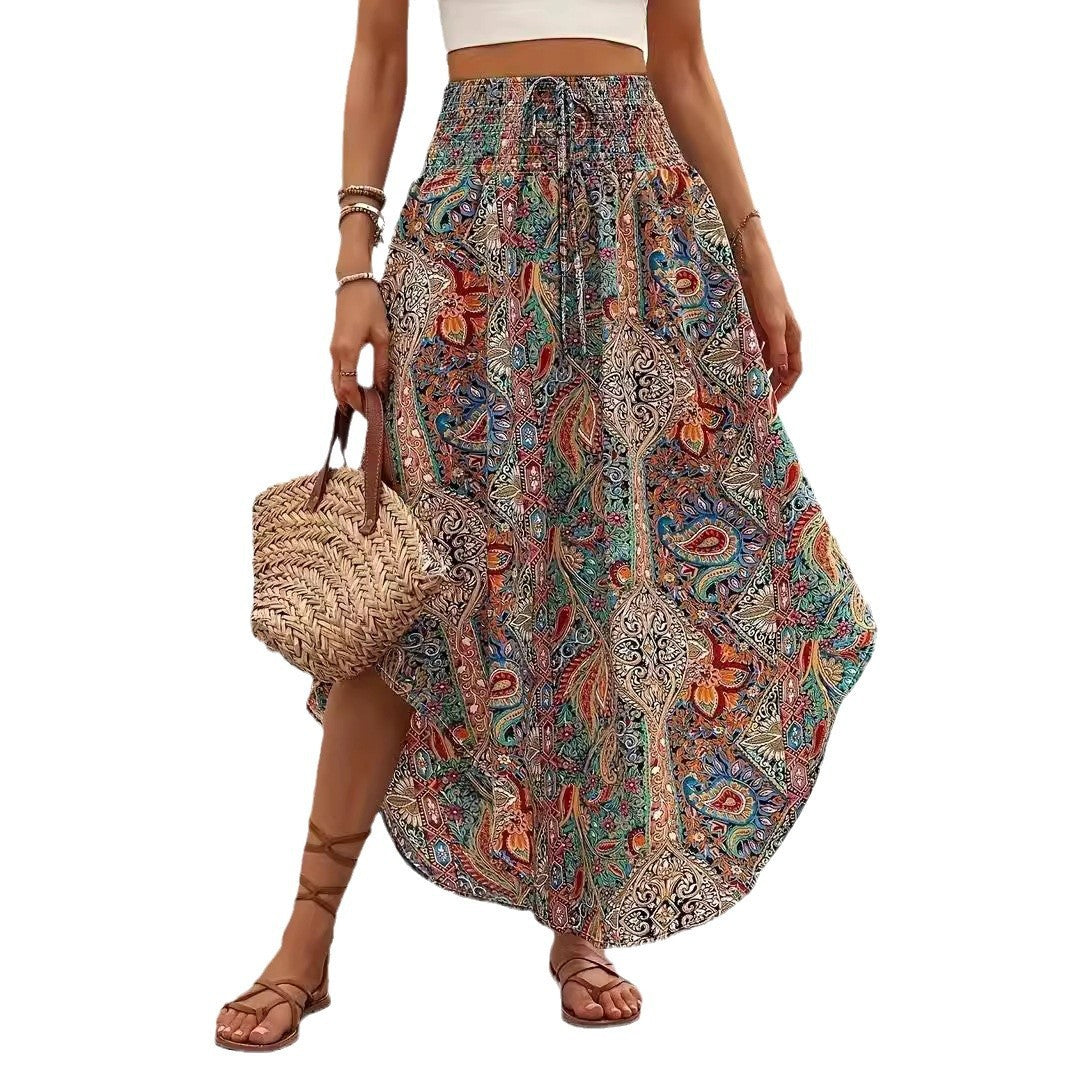 Personality Printed A- Line Skirt Casual